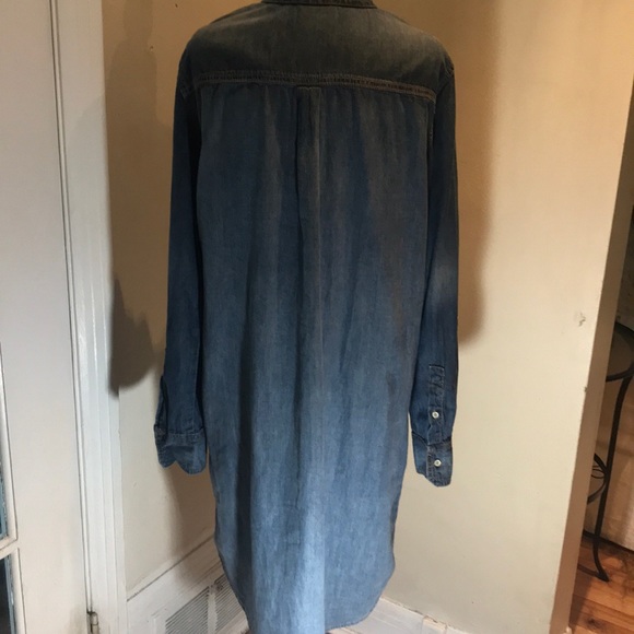 “JOE FRESH” Ombre Denim Style Long Sleeve Dress. - Picture 9 of 16
